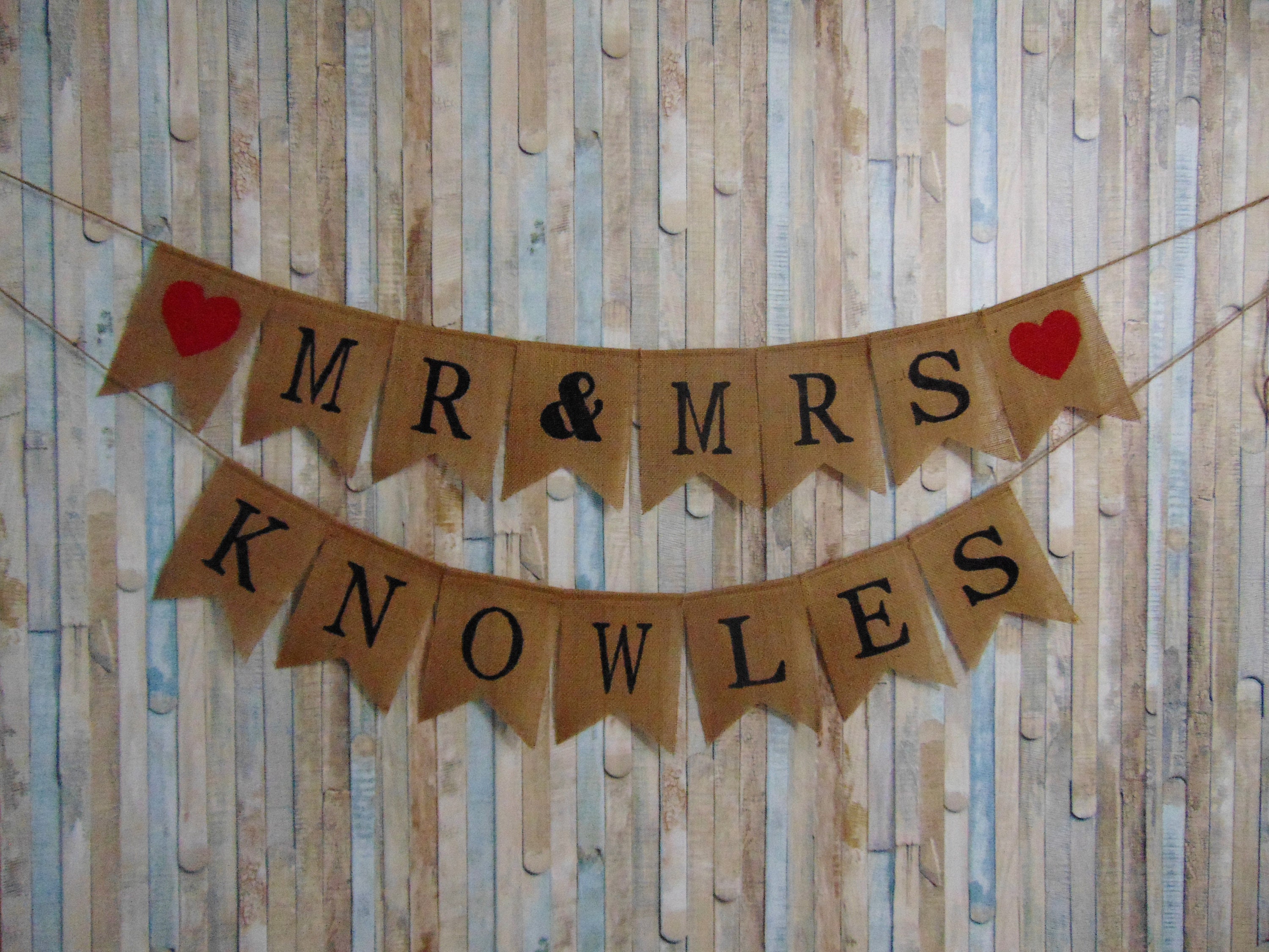 Custom Mr and Mrs Banner Mr and Mrs Garland Bunting Mr and | Etsy