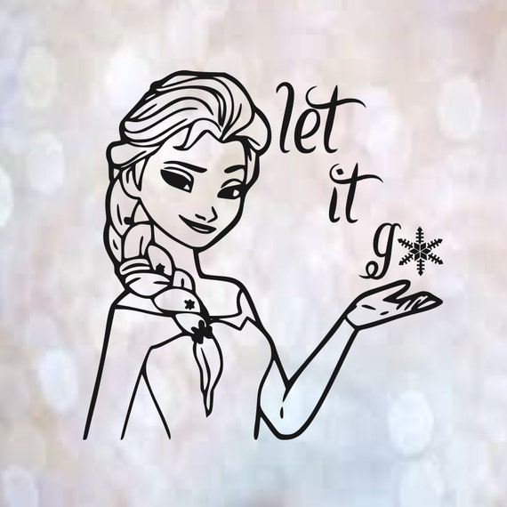 SVG Let it go Princess Elsa Disney Inspired SVG | Etsy