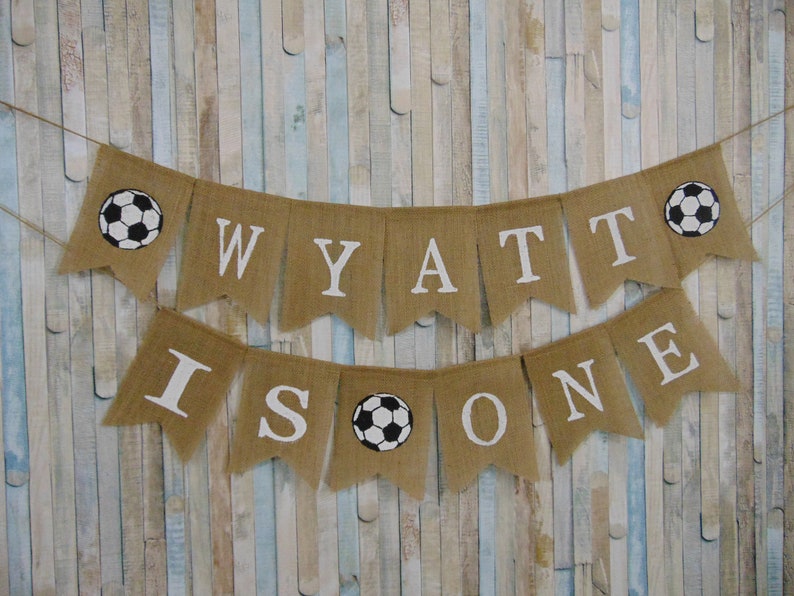 I am One Banner Soccer Decor First Birthday Soccer Banner Soccer First Birthday Custom Soccer Banner All Star Birthday