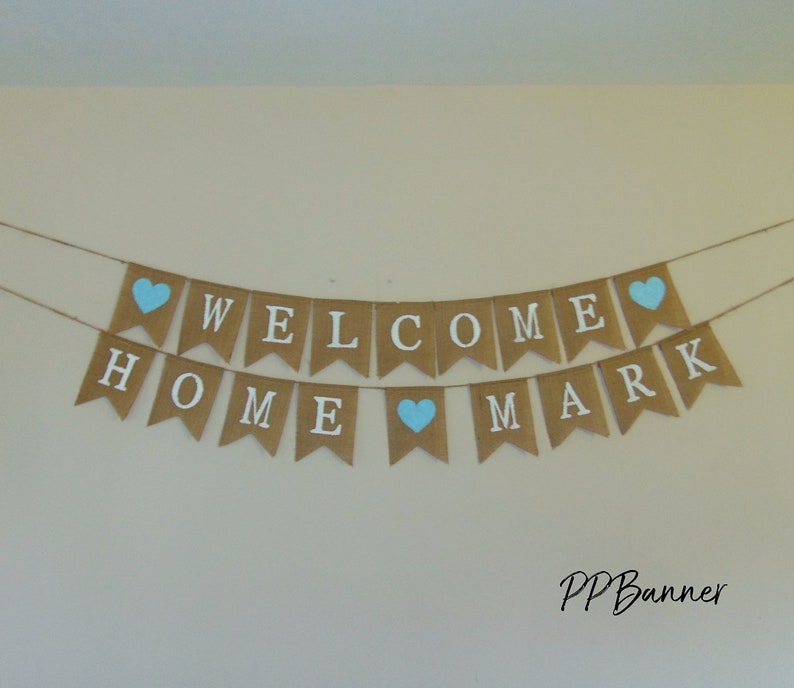 Welcome Home Baby Banner Burlap Baby Banner Welcome Baby | Etsy