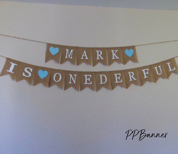 First Birthday Birthday Decorations Custom Name Banner Etsy