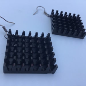 Black Heatsink Earrings