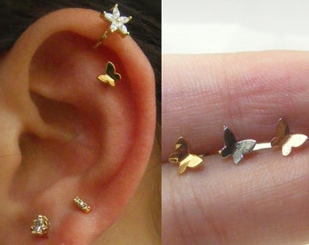 small stud earrings for top of ear