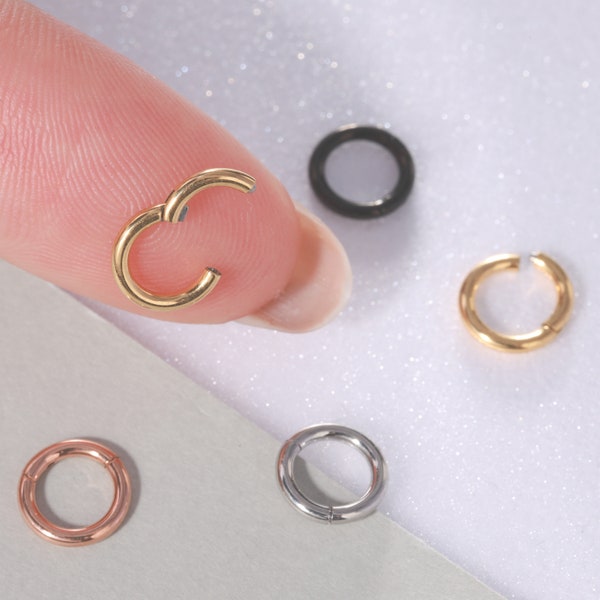 16G, 18G, 20G, Tiny Cartilage Hoop, Small Helix Hoop, 5mm Clicker Hoop, Tragus Hoop, Forward Helix Hoop, Daith Hoop, Super Tiny, Seamless