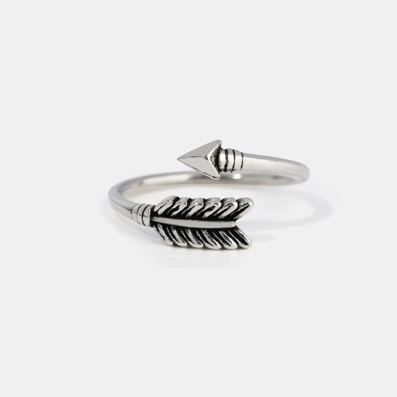 Mens Rings Cothic Vintage Silver Rings Canada Arrow Rings Etsy
