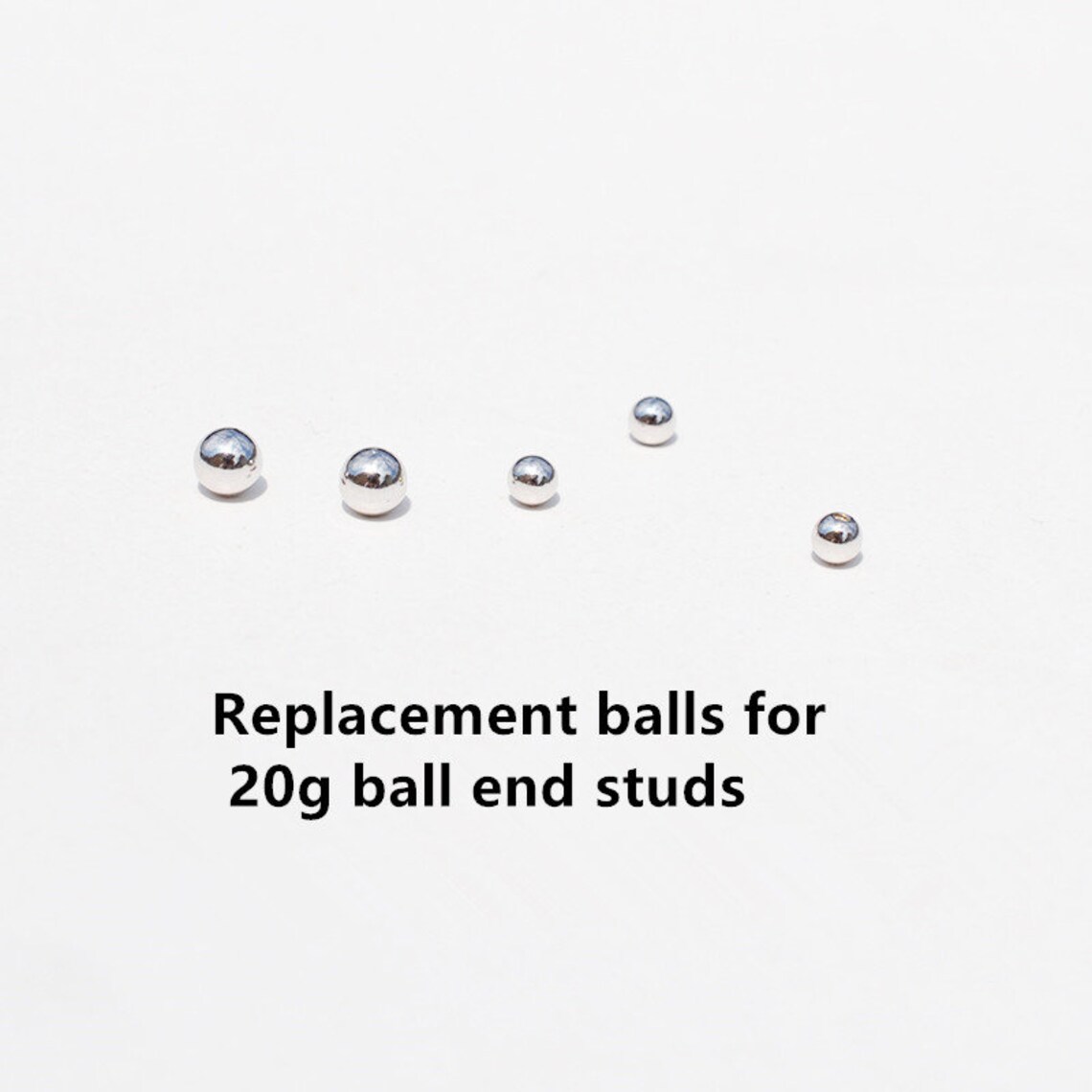 Sterling silver replacement balls backings barbells earring Etsy
