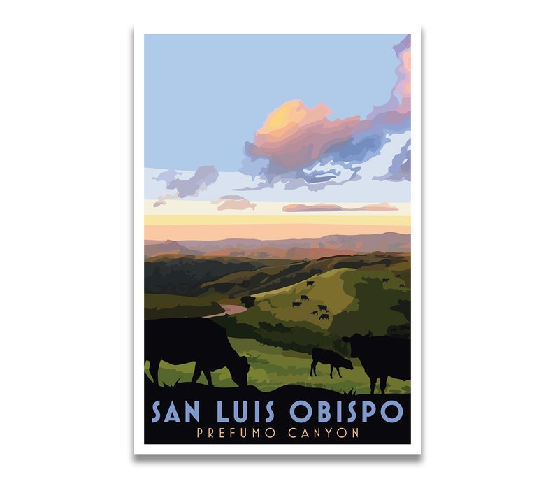 Slo Cal San Luis Obispo Cal Poly Prefumo Canyon Fine Art Print - Etsy
