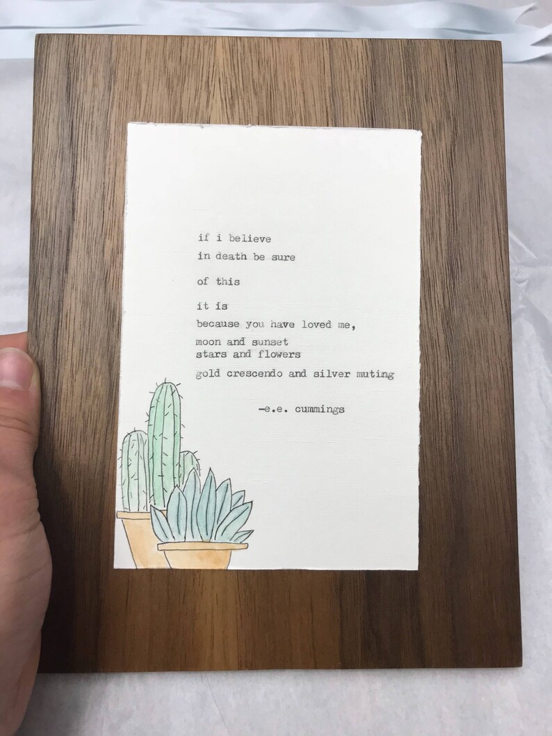Poème/citation personnalisé de machine à écrire Etsy