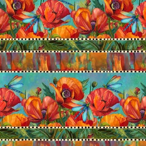 Charisma Turquoise Multi Border Stripe