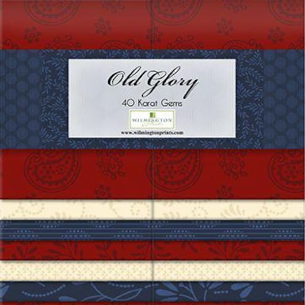 Old Glory Strips 40 2.5X44" Gems of Essentials by Wilmington Prints