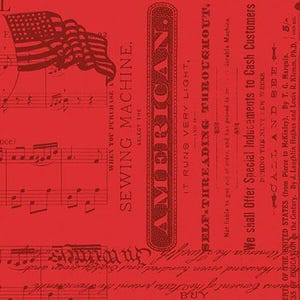Red Patriotic Text 43"Wide Sew America by J. Wecker Frisch of Great Joy Studio for Riley Blake