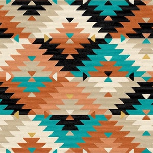 Southwest Vista Navaho Blanket Beige Multi
