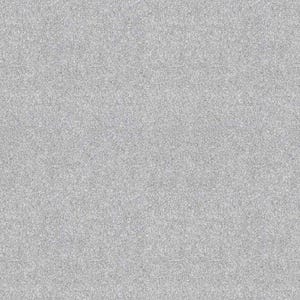 May include: A close-up of a silver fabric with a textured surface. The fabric is a solid color and has a subtle sparkle. A ruler is at the bottom of the image, with inch measurements.