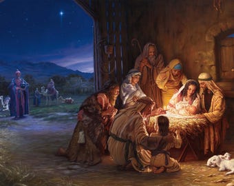 43 by 28 Nativity Panel by Northcott
