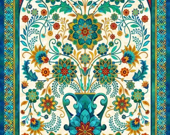 Boho Blooms Panel 43 by 30