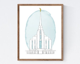 Rexburg Temple Print - Etsy