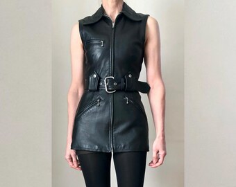bebe black leather dress 1980s Vintage Moto Micro Mini 80s Biker Babe Made in England XS Mock neck Off-shoulder maxi dress w/ MENS quality faux leather Color:As Picture:Ivory