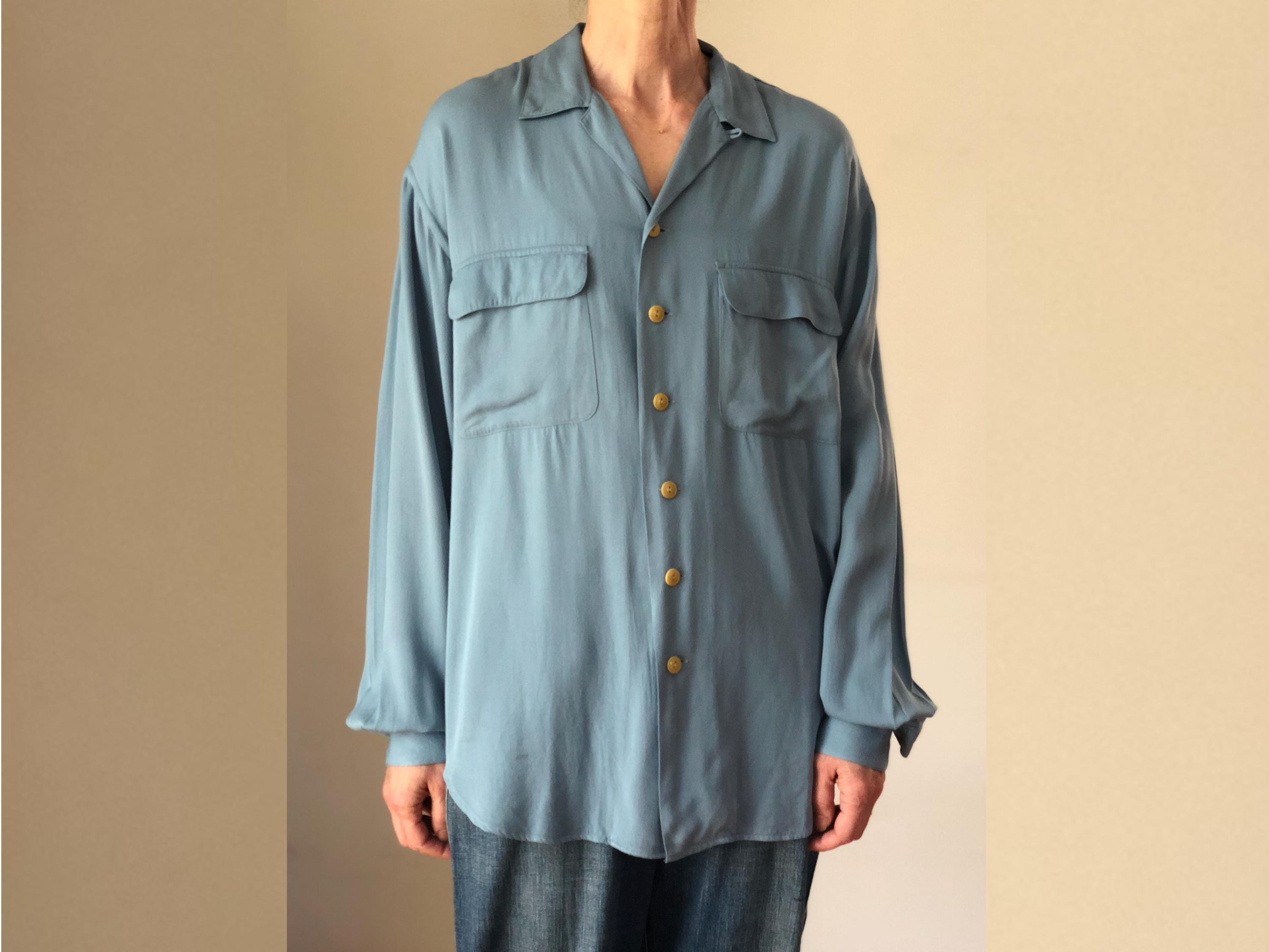 1990s Vintage Ralph Lauren Polo Country Rayon Gabardine Shirt 90s