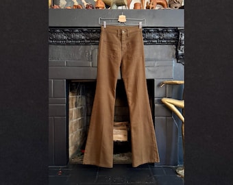 1950s Vintage US Army Military Khakis 50s Button Fly Tan Cotton