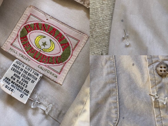 1980s vintage Banana Republic Egyptian cotton saf… - image 10