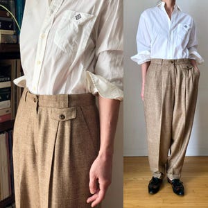 80〜90s Vintage Wide Tapered Trousers 80s 90s Tapered Pants - Etsy