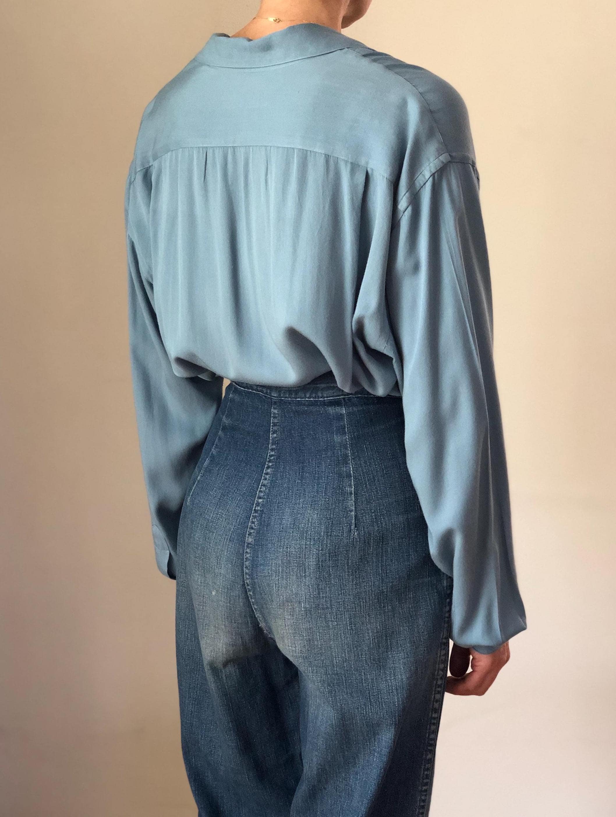 1990s Vintage Ralph Lauren Polo Country Rayon Gabardine Shirt 90s