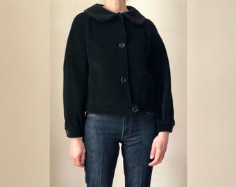 1980s Vintage Chacok Black Duster Coat 80s French Designer S M - Etsy