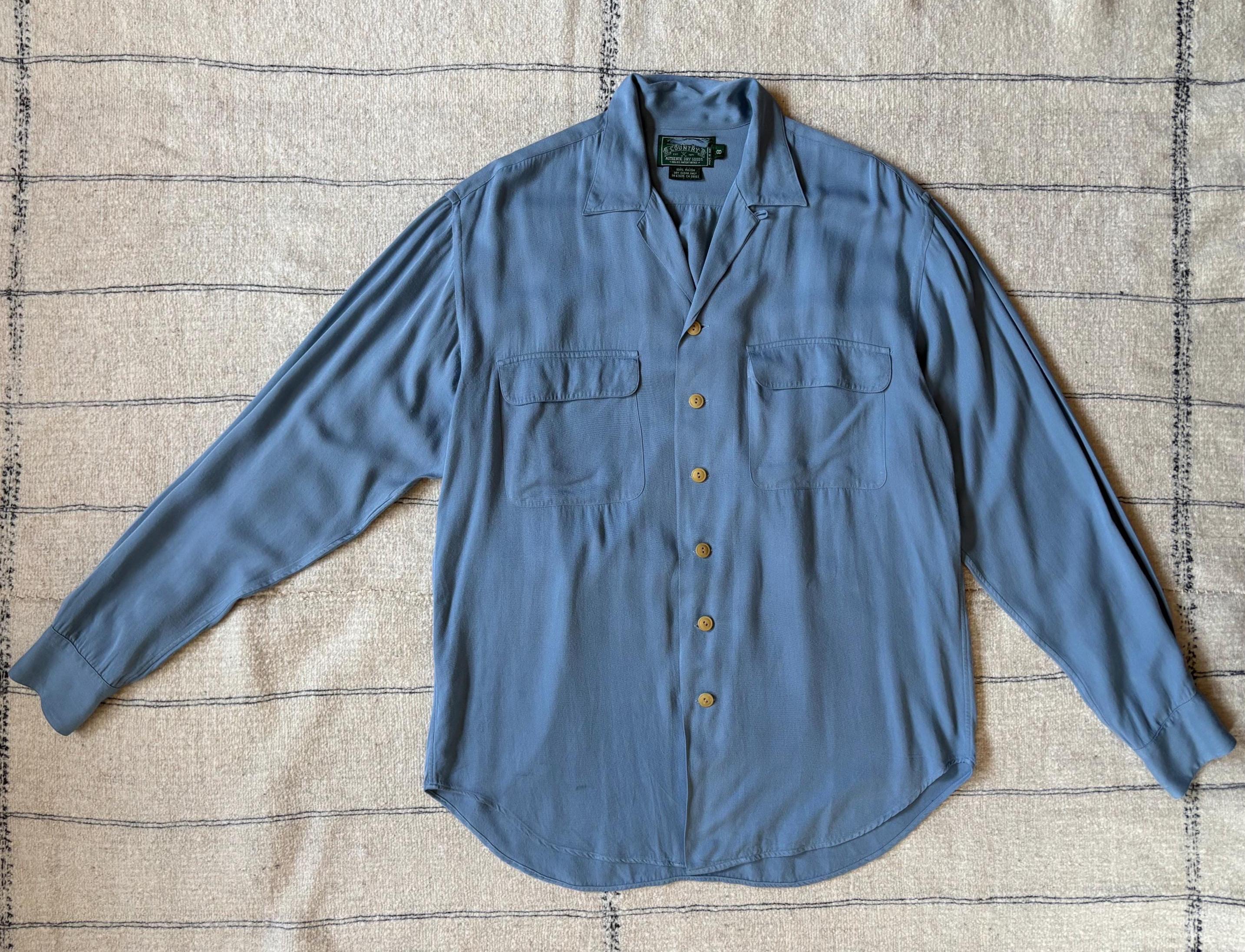 1990s Vintage Ralph Lauren Polo Country Rayon Gabardine Shirt 90s