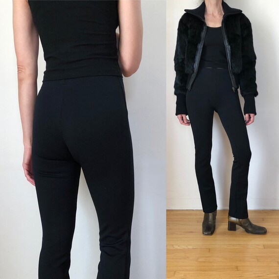 1990s vintage Betsey Johnson black straight leg st