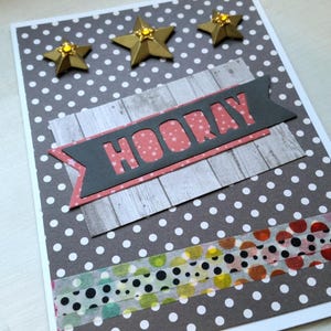 carte de voeux - star Hourra or