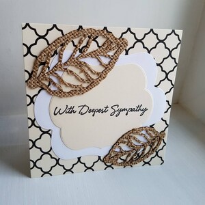 carte de sympathie - feuilles de toile de jute