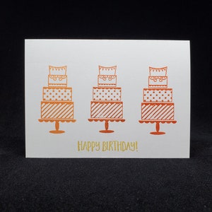 carte d’anniversaire - gâteaux de fantaisie
