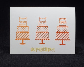 birthday card - fancy cakes