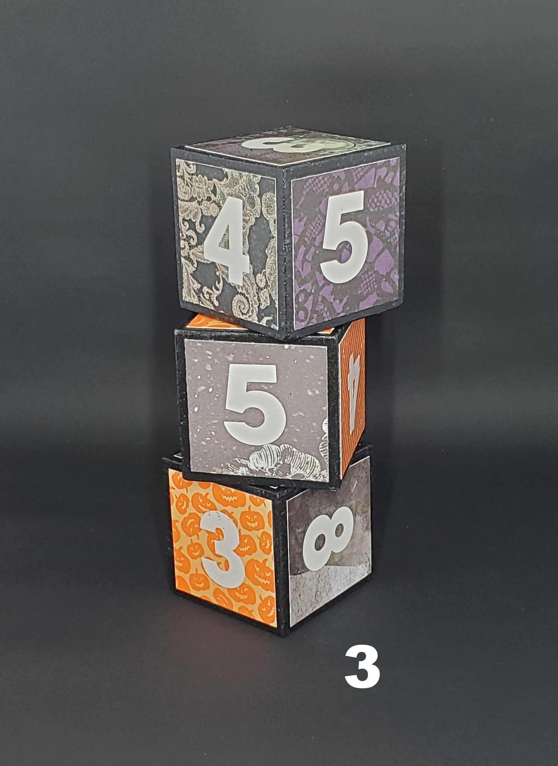 Wooden Halloween Countdown Blocks - Large Black - Etsy