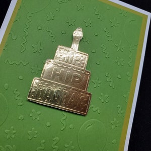 carte d’anniversaire - gâteau d’or