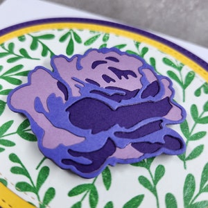 greeting card - purple rose