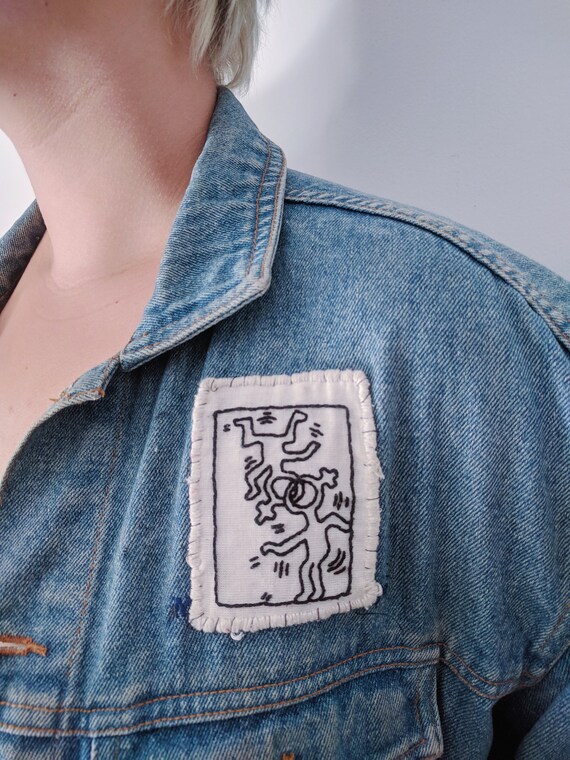 keith haring jean jacket