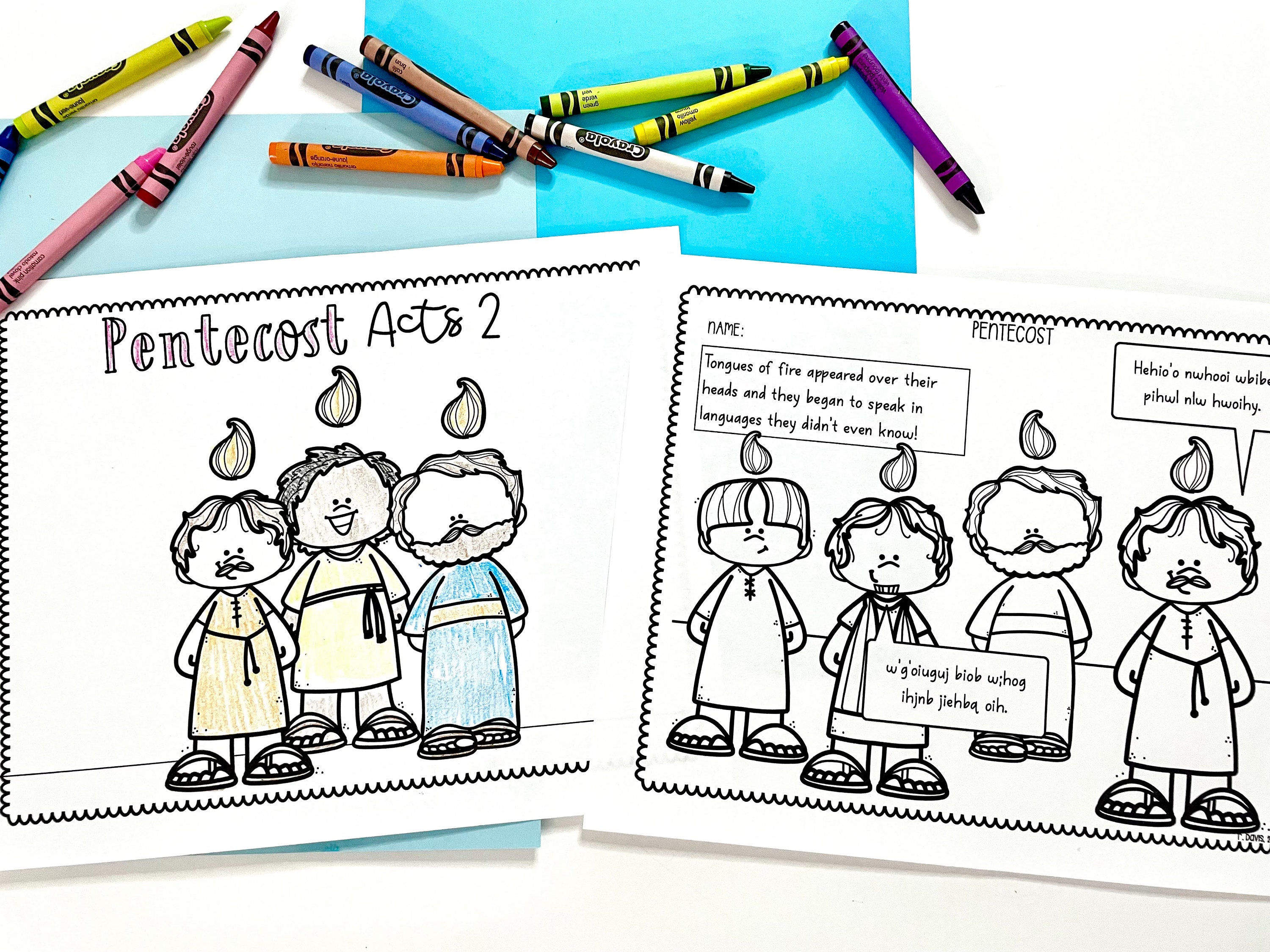 Pentecost Coloring Sheets for Sunday School or Homeschool Print Go - Etsy