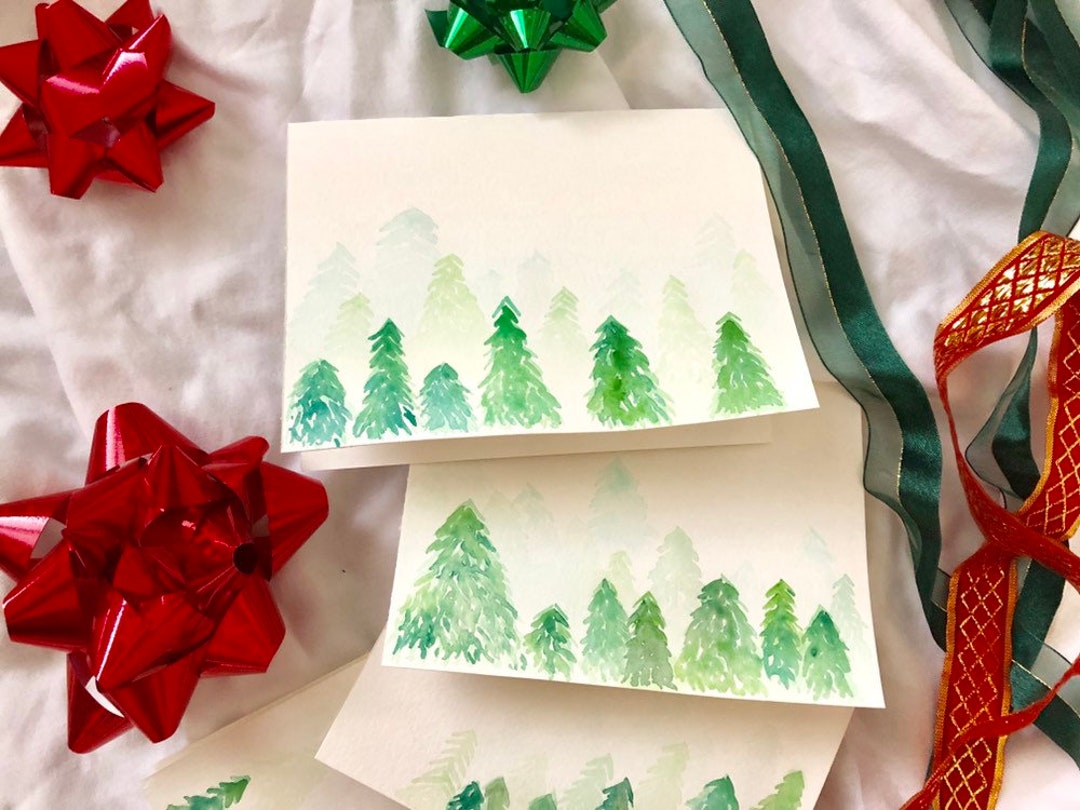 Hand Painted Christmas Cards | Watercolor Christmas Cards | Original ...