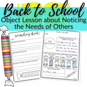 Back to School Object Lesson // Being Kind + Good Samaritan lesson + Printable activities for Sunday School or Children&#39;s Church