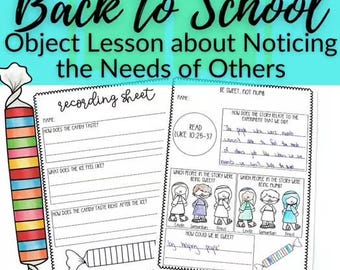 Back to School Object Lesson // Being Kind + Good Samaritan lesson + Printable activities for Sunday School or Children's Church