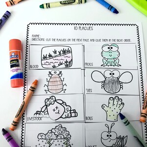 Moses + 10 Plagues in Egypt Printable Activity Sheets for Sunday School
