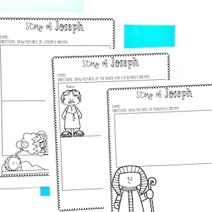 Joseph Printable Activity Sheets Craft for Sunday School or Bible Class Print and Go Bible Lesson for Elementary Students image 6