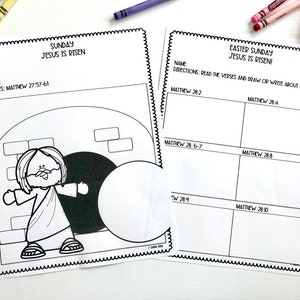Easter + Holy Week Printable Activities and Coloring Sheets for Sunday School or Homeschool