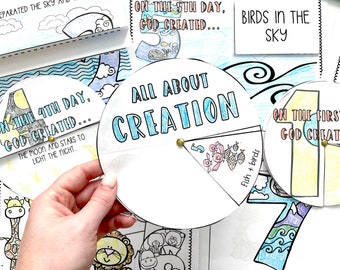 Creation Craft Set // Printable Bible crafts about Creation for Sunday School, Bible Class, or Homeschool Co-Op