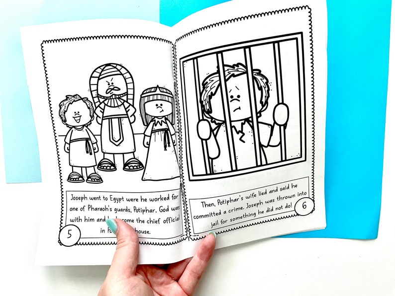 Story of Joseph Booklet // Printable book about Joseph, his brothers, Egypt // Print and Go Bible Activity for kids in Sunday school image 2