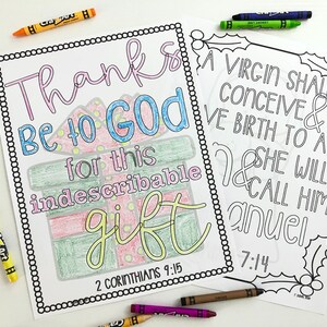 Bible Verse Coloring Sheets for Christmas || Sunday School Bible Lessons || Christmas Bible Lessons