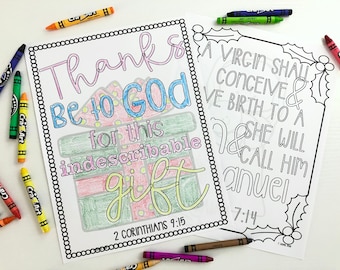 Bible Verse Coloring Sheets for Christmas || Sunday School Bible Lessons || Christmas Bible Lessons