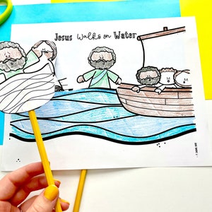 Jesus Walks on Water Object Lesson with Printable Activity Sheets + Craft || Print and Go Bible Lesson for Elementary Students