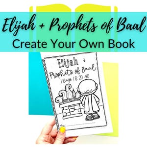 Elijah + Prophets of Baal Printable book for Sunday School Bible Story Coloring Sheets